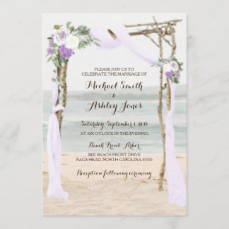 Plage Arbor Lavender Mariage Invitations