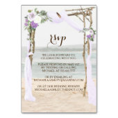 Plage Arbor Lavender Mariage RSVP Carte sans envel (Par défaut)