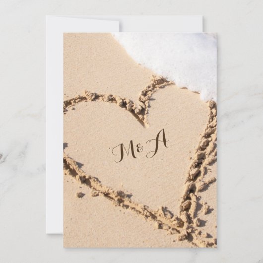 Plage Arbor Sunset Blue Orchid Faire-part de maria (Dos)