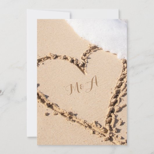 Plage Arbor Sunset Faire-part de mariage (Dos)