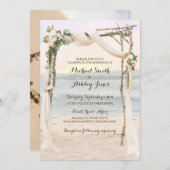 Plage Arbor Sunset Faire-part de mariage (Devant / Derrière)