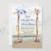 Plage Arbour Mariage Invitations (Devant)