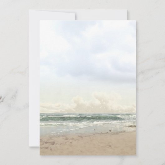 Plage Arbour Mariage Invitations (Dos)