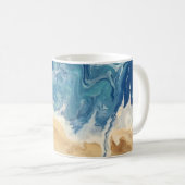 Plage Art Abstrait café Mug (Devant droit)