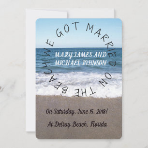 Plage Au Ocean Mariage Faire-part