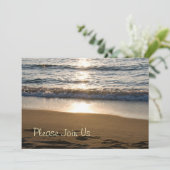 Plage aux invitations de renouvellement de voeu de (Debout devant)