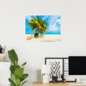 Plage aux Maldives poster 1 (Bureau à domicile)