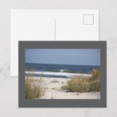 Plage avec carte postale Waves (Devant / Derrière)