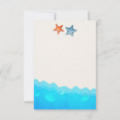 Plage Avec Faire-part de mariage Starfish (Dos)