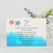 Plage Avec Faire-part de mariage Starfish (Debout devant)