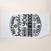 Plage Ayez un chien sur votre serviette de chien côté (Devant)