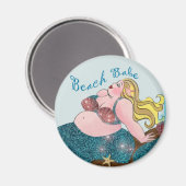Plage Babe Mermaid magnets (Recto/Verso)