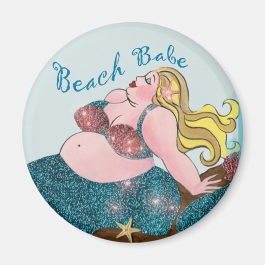 Plage Babe Mermaid magnets (Devant)