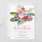 Plage Baby Girl Baby shower tropical Invitation (Devant)