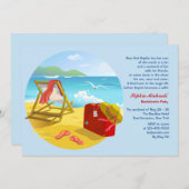 Plage Bachelorette Fête Invitation (Devant / Derrière)