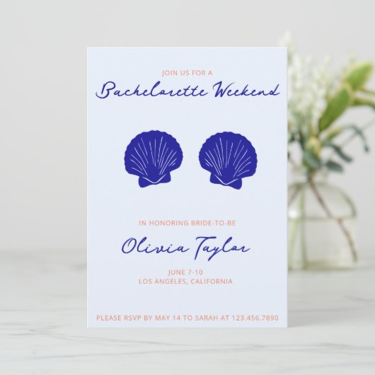 Plage Bachelorette Invitation (Debout devant)