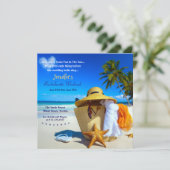 Plage Bachelorette Invitation Week-end (Debout devant)