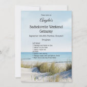 Plage Bachelorette Week-end Invitation Modèle (Devant)