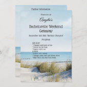 Plage Bachelorette Week-end Invitation Modèle (Devant / Derrière)