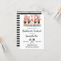 Plage Bachelorette Week-end Invitation Piscine Bac