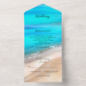Plage Balnéaire Été 3 en 1 Faire-part de mariage (À l'intérieur)