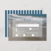 Plage balnéaire & Mariage de sable Cartes RSVP (Devant / Derrière)