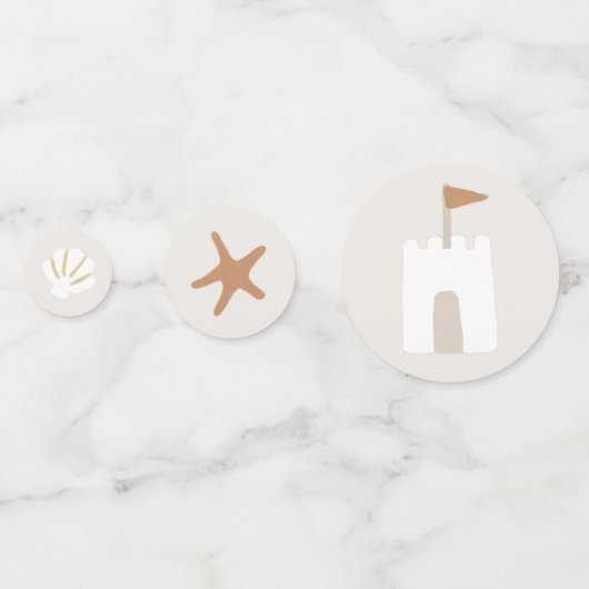 Plage Balnéaire Thème Coquillage Table Confetti (Devant)