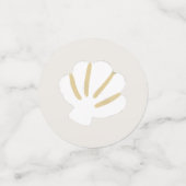 Plage Balnéaire Thème Coquillage Table Confetti (Petit recto)