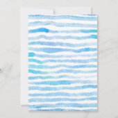 Plage Big One Birthday Invitation Card (Dos)