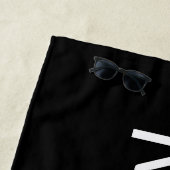 Plage Blanc drôle de noir d'énonciation je serviette de (En situation)