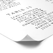 Plage blanche élégant tableau de mariage (Coin)