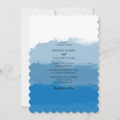 Plage Bleu Aquarelle Mariage Invitations (Devant)