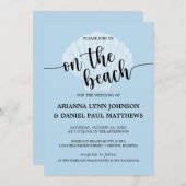 Plage Bleue Été Sur La Plage Invitation (Devant / Derrière)