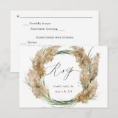 Plage Boho Pampas Grass w Repas RSVP 2 (Devant / Derrière)