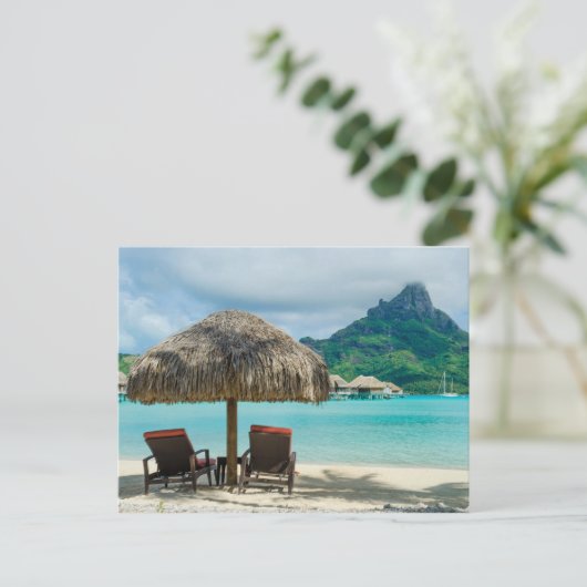 Plage Bora Bora carte postale (Debout devant)