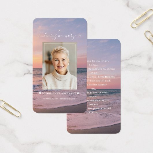 Plage Bord de mer Océan Sunset Photo Prière funéra (Bureau)