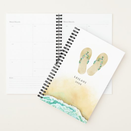 Plage Botanique Floral Flip Flops (Devant avec enveloppe)