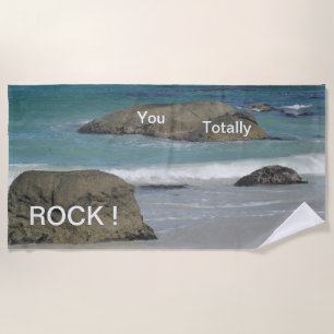 Plage Boulders Beach Cust. Drôle Texte serviette de plag
