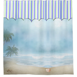Plage Cabana Vue Douche Rideau