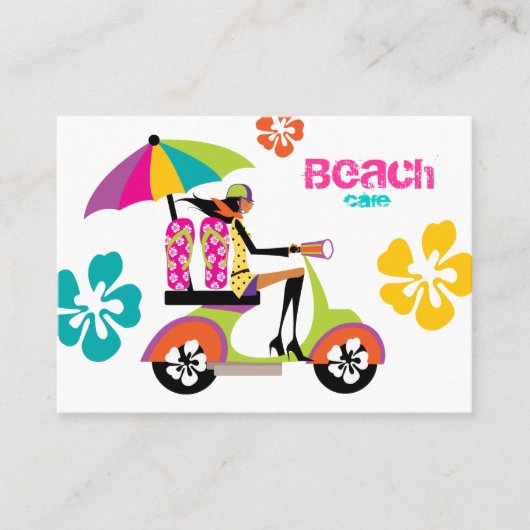 Plage Carte de visite Scooter Flip Flops (Devant)