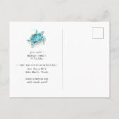 Plage Carte postale Invitation d'été (Dos)