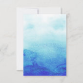 Plage | Cartes RSVP de mariage à l'aquarelle Seash (Dos)