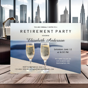 Plage Champagne Retraite Invitation