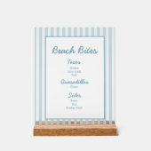 Plage Club Cabana Beach Club Blanc et Bleu Menu (Recto)