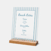 Plage Club Cabana Beach Club Blanc et Bleu Menu (Angle)