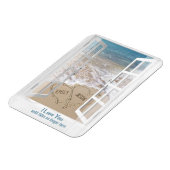 Plage Coeurs dans la fenêtre avec le nom Magnet (Côté Gauche)