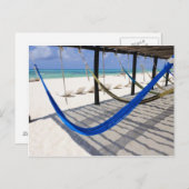 Plage colorée Hamacs Cozumel Mexique Carte postale (Devant / Derrière)
