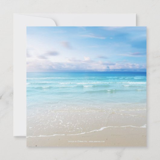 Plage colorée ou Destination Mariage Invitation (Dos)