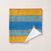 Plage colorée sur mesure Poisson d'étoiles de bois (Gant de toilette)