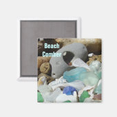 Plage Comber magnet Seaglass Sea Glass Fossiles (Recto/Verso)